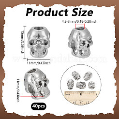 40Pcs Alloy Beads&nbsp;FIND-NB0007-08P