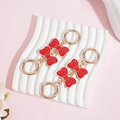 2Pcs Alloy Enamel Bowknot Link Purse Strap Extenders&nbsp;FIND-AN0001-19