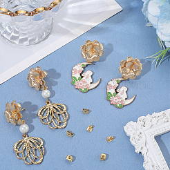 5 Pairs Brass Stud Earring Findings&nbsp;KK-BBC0020-87