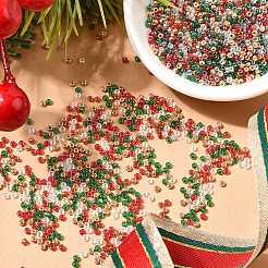 4 Colors 11/0 Christmas MIYUKI Round Rocailles Seed Beads&nbsp;SEED-X0058-18