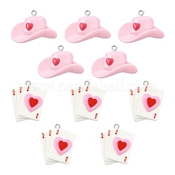 10Pcs Valentine's Day Resin Pendants&nbsp;FIND-YW0007-92A