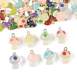 34Pcs 17 Styles Autumn Theme Rack Plating Alloy Enamel Pendants&nbsp;ENAM-FS0003-70