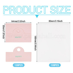 100Pcs Folding Flower Printed Paper Display Header Cards&nbsp;CDIS-TA0001-46A