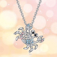 Summer Beach Alloy Colorful Rhinestone Pendant Necklaces&nbsp;WGE77BE-01