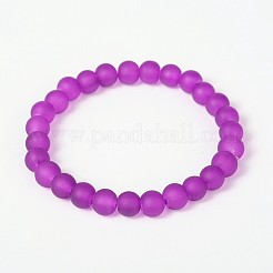 Stretchy Frosted Glass Beads Kids Bracelets for Children's Day&nbsp;BJEW-JB01768