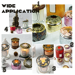 Zinc Alloy Candle Lids&nbsp;PALLOY-PH0013-60
