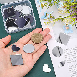 240Pcs 6 Styles Glass Mirror&nbsp;AJEW-GL0001-58