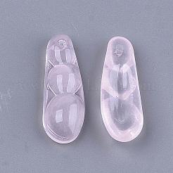 Transparent Spray Painted Glass Pendants&nbsp;GLAA-S183-18A