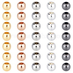 1000Pcs 5 Colors Rack Plating Brass Beads&nbsp;KK-BBC0023-19B