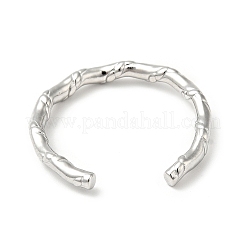 Non-Tarnish 304 Stainless Steel Bamboo Shape Open Cuff Ring for Men Women&nbsp;RJEW-I085-07P