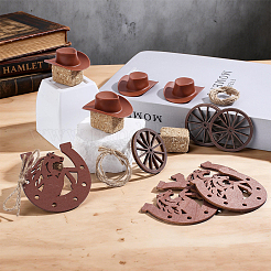 1 Bag Plywood Horseshoe Decorations&nbsp;AJEW-UN0005-57