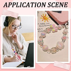 50Pcs Two Tone Opaque Acrylic Beads&nbsp;SACR-SC0001-28