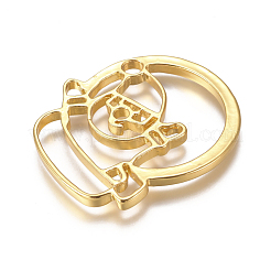 Christmas Zinc Alloy Open Back Bezel Cabochons&nbsp;PALLOY-G274-08G