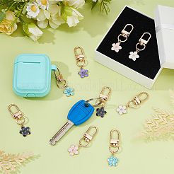 20Pcs 5 Colors Alloy Enamel Pendant Decorations&nbsp;HJEW-HY00173