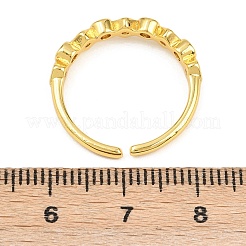 Brass Micro Pave Cubic Zirconia Cuff Rings for Women&nbsp;RJEW-Z113-29G