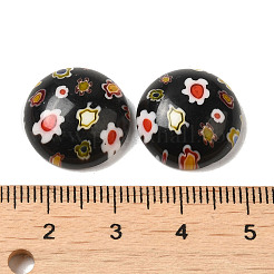 Handmade Millefiori Glass Cabochons&nbsp;LAMP-H063-01A