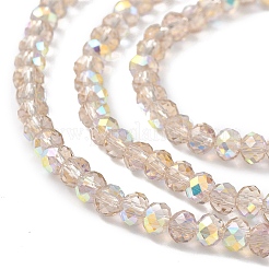 Transparent Electroplate Glass Beads Strands&nbsp;EGLA-F156-AB03