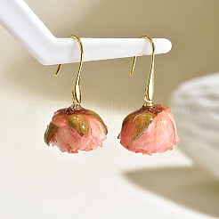 Brass Resin Dangle Earrings for Women&nbsp;NB9245-2
