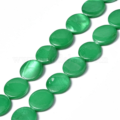 Spray Painted Natural Freshwater Shell Beads Strands&nbsp;SHEL-C003-05C-1