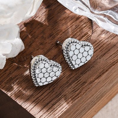 Brass Stud Earrings&nbsp;EJEW-D288-01P-1