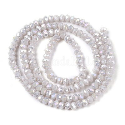 Electroplate Glass Beads Strands&nbsp;EGLA-A044-P1mm-B19-1