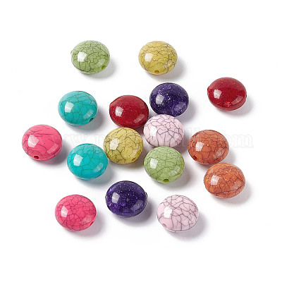 Crackle Opaque Acrylic Beads&nbsp;OACR-C006-08-1