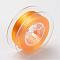 Japanese Eco-Friendly Dyed Flat Elastic Crystal String, Elastic Beading Thread, for Stretch Bracelet Making, Flat, Orange, 0.6mm, about 60m/roll(65.62yards/roll)