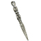Brass Big Pendants, Sword, Platinum Color, about 5mm wide, 59mm long, hole: 3mm