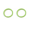 Spray Painted Iron Open Jump Rings, Round, Lawn Green, 18 Gauge, 10x1mm, Inner Diameter: 8mm