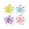 Opaque Resin Cabochons, Flowers, Mixed Color, 25x27x7mm