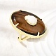 Natural Tiger Eye & Moonstone Cuff Rings&nbsp;G-B186-03G-2