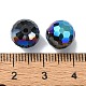 Half Plated Glass Beads&nbsp;EGLA-P059-02B-HP02-3