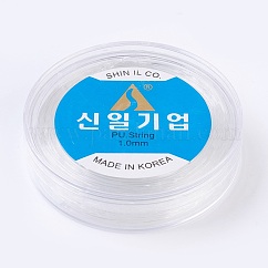 Korean Elastic Crystal Thread, For Jewelry Making, Clear, 1mm, about 32.8 yards(30m)/roll