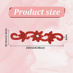 Flower Hotfix Rhinestone&nbsp;DIY-WH0504-33A