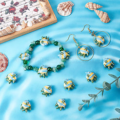15Pcs Handmade Porcelain Beads&nbsp;PORC-BBC0001-01C