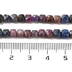 Natural Red Corundum/Ruby and Sapphire Beads Strands&nbsp;G-H042-A51-03