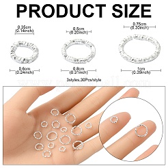 90Pcs 3 Styles Iron Open Jump Rings&nbsp;IFIN-YW0003-36