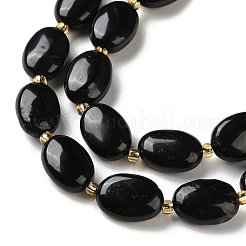 Natural Black Tourmaline Beads Strands&nbsp;G-H005-A17-02