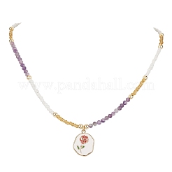 Alloy Enamel Pendant Necklace&nbsp;NJEW-JN04407