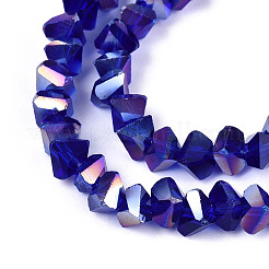Electroplate Transparent Glass Beads Strands&nbsp;GLAA-N021-4mm-02