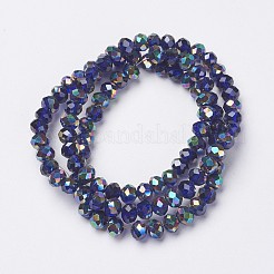Electroplate Transparent Glass Beads Strands&nbsp;EGLA-A034-T2mm-Q08