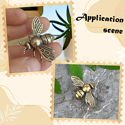 4Pcs Alloy Bees Display Decorations&nbsp;DJEW-SP0001-36