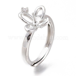 Adjustable Brass Finger Cup Peg Ring Settings&nbsp;ZIRC-I049-07