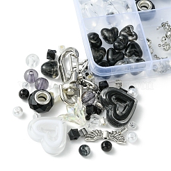 DIY Alloy & Glass & Acrylic Mobile Phone Strap Making Kits&nbsp;DIY-FS0006-65