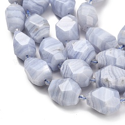 Natural Blue Lace Agate Beads Strands&nbsp;G-Z110-K01