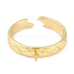 Brass Cuff Finger Ring Settings&nbsp;KK-L219-15E-G