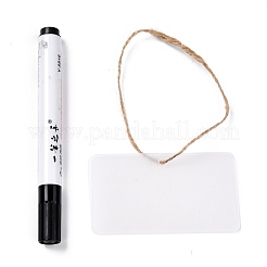 Rectangle Transparent Acrylic Hanging Labels&nbsp;AJEW-P086-03