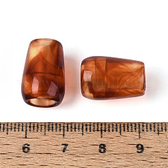 Two Tone Transparent Acrylic European Beads&nbsp;OACR-N157-04