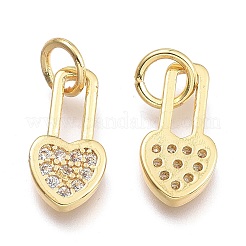 Brass Micro Pave Cubic Zirconia Pendants&nbsp;ZIRC-CJ0001-10