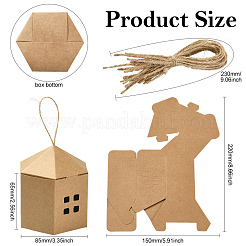20 Bags 2 Colors Paper Gift Packaging Boxes&nbsp;CON-CJ0001-29